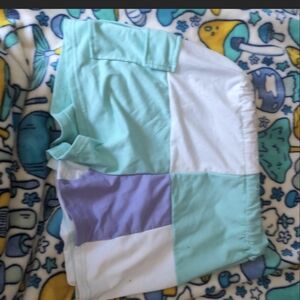 Block print women's shorts